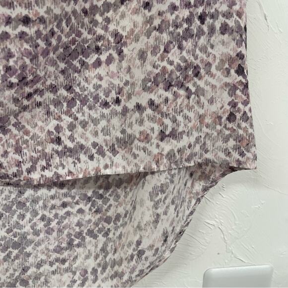 Rachel Zoe Purple Abstract Print Sleeveless Blouse Womens M Flowy Classic Top - Picture 8 of 10